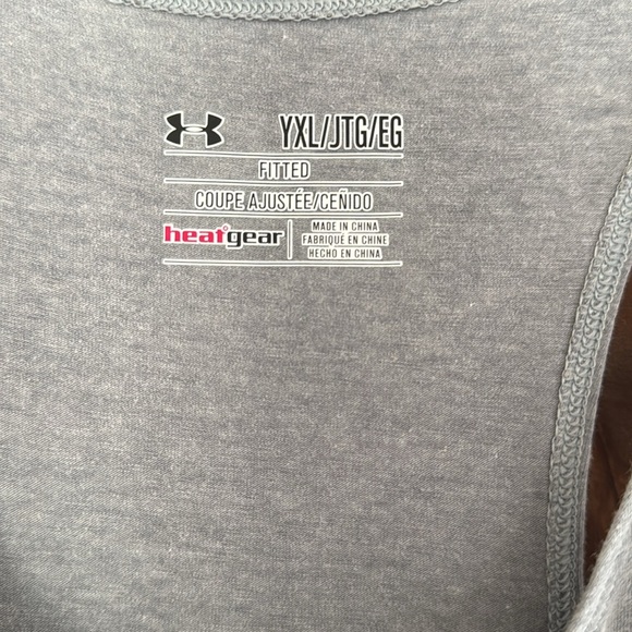 Under Armour Heat Gear Girls‎ XL Gray Tank Top - Picture 2 of 3